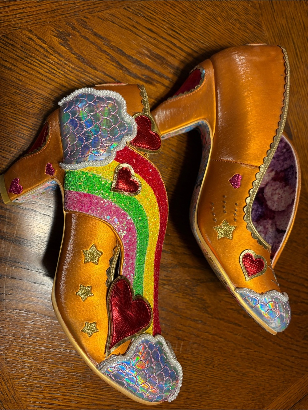 Glitter Rainbow Summer Of Love-orange size 41/10 - Picture 6 of 8